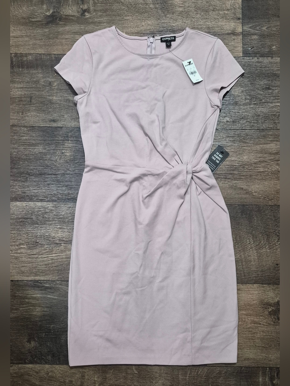 Express Blush Pink Midi Dress with Side Knot